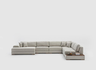 Sofa Couch Wohnzimmer Ecksofa Modern Design Möbel U-Form Stoffsofa